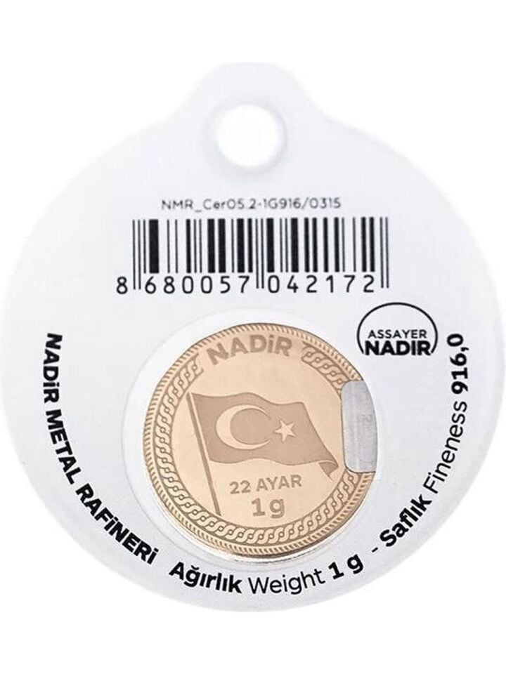 1 Gram 22 Ayar Gram Altın