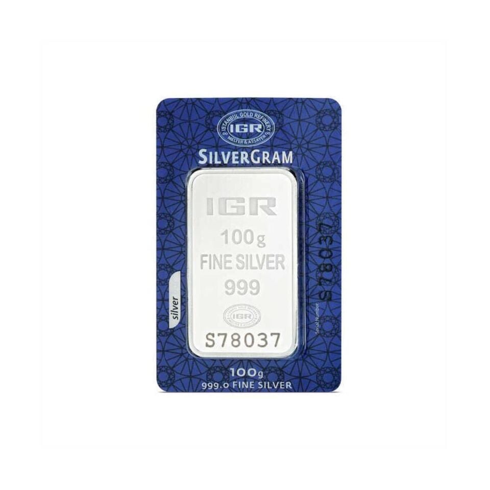 100 Gram İAR Külçe Gümüş