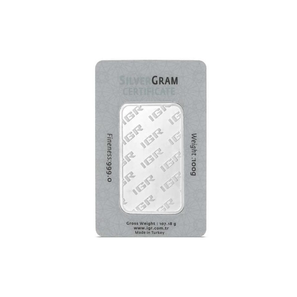 100 Gram İAR Külçe Gümüş