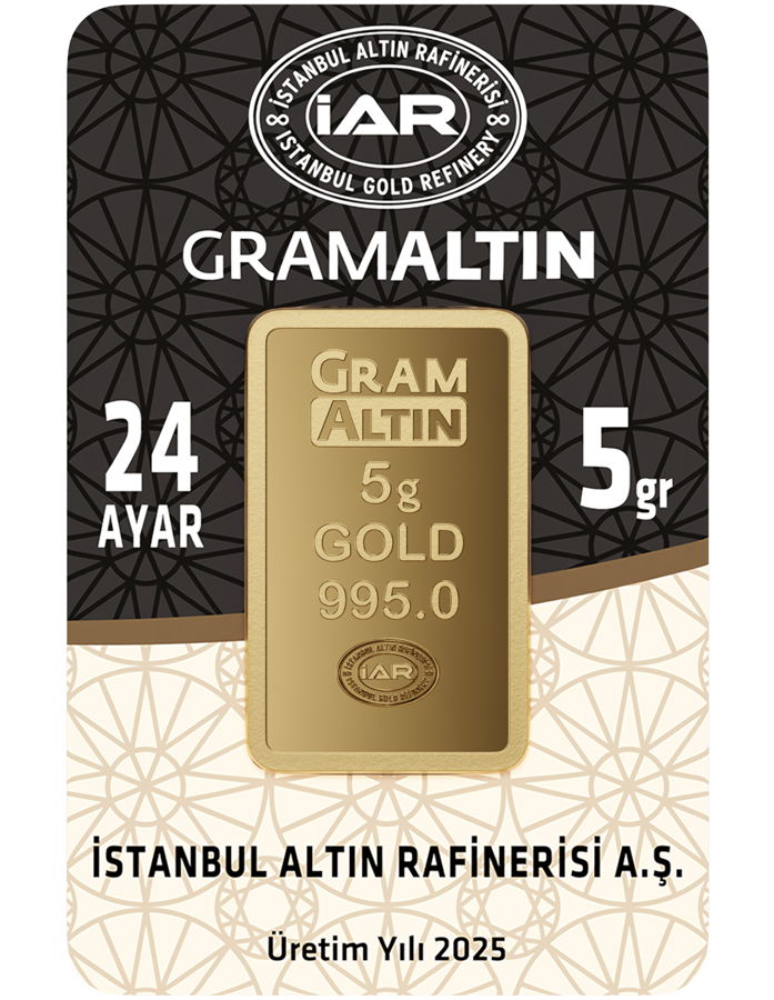 5 Gram 24 Ayar Külçe Altın