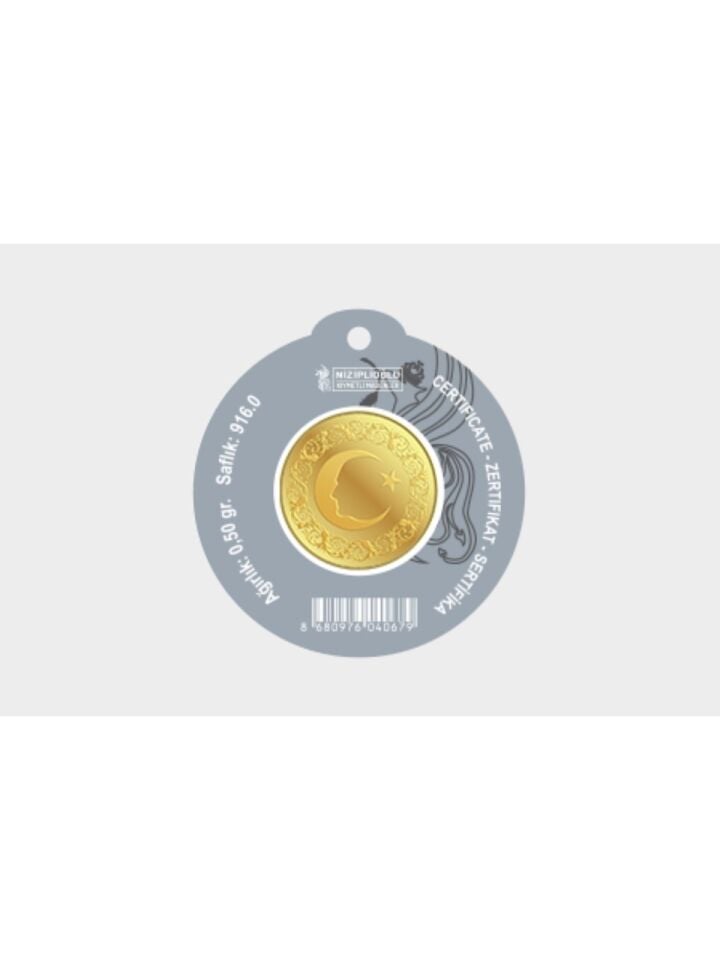 0.50 Gram 22 Ayar Külçe Altın