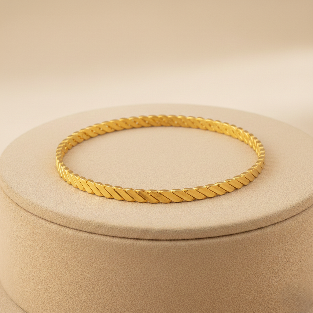 22 Ayar 3lü Burma Başak Bilezik