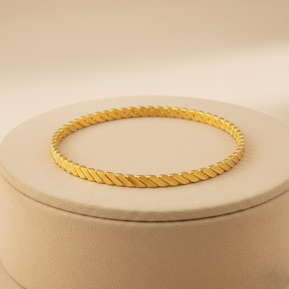 22 Ayar 3lü Burma Başak Bilezik