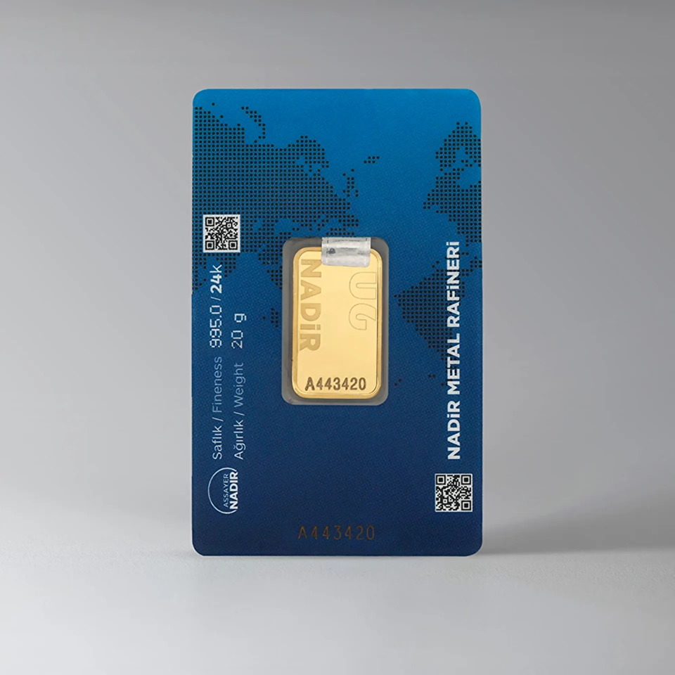 EmirKulche 20 Gram 24 Ayar Külçe Altın Nadir