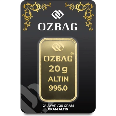 20 Gram 24 Ayar Külçe Altın Özbağ