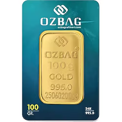 100 Gram 24 Ayar Külçe Altın Özbağ