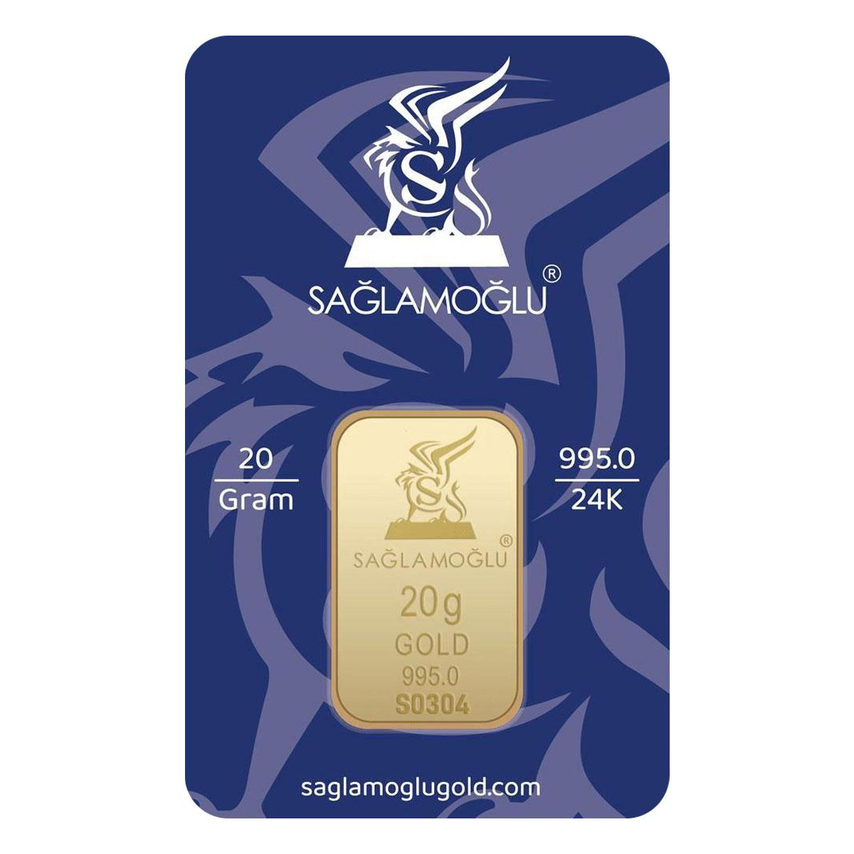 EmirKulche 20 Gram 24 Ayar Külçe Altın Sağlamoğlu