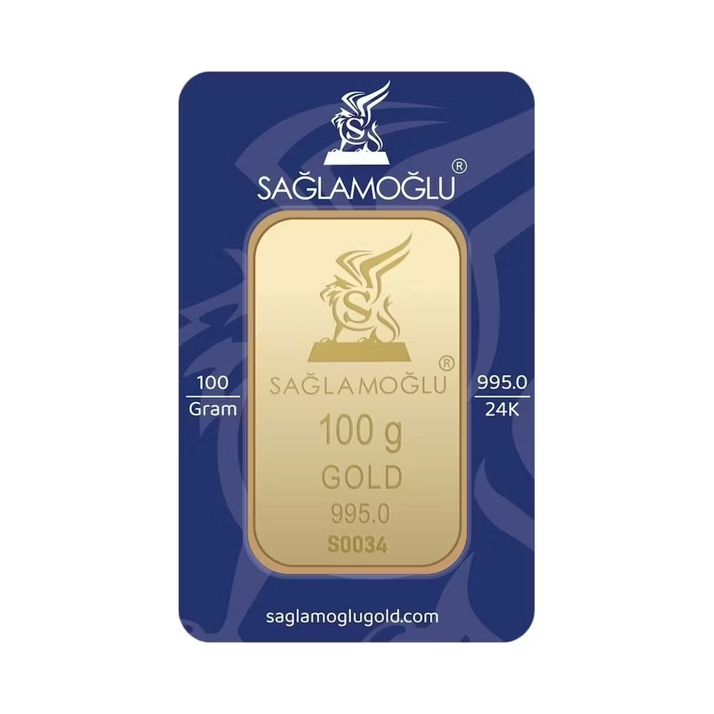EmirKulche 100 Gram 24 Ayar Külçe Altın Sağlamoğlu