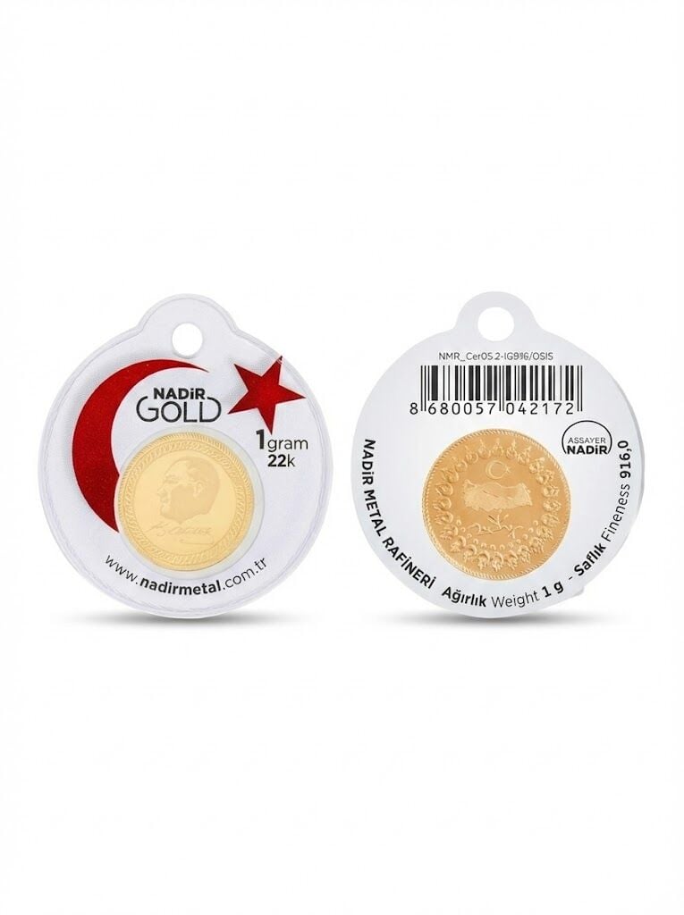 EmirKulche 1 Gram 22 Ayar (0.916) Külçe Altın Nadir