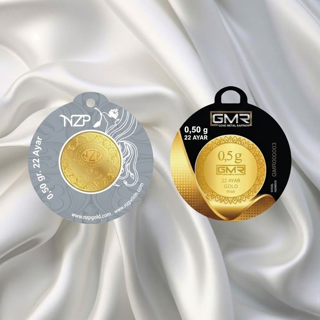 EmirKulche 0.5 (Yarım) Gram 22 Ayar (0.916) Külçe Altın